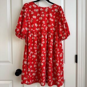 ASOS DESIGN Maternity Floral Smock Dress Puff Sleeve - US 10